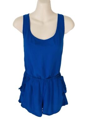 Mimi Chica Royal Blue Summer Romper